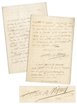 Alfred de Vigny Autograph Letter Signed -- ...There comes to me a young actor...the Prodigal Son...